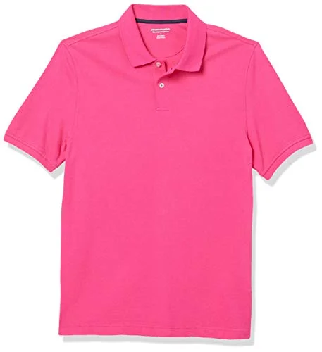 Amazon Essentials Men's Pikétröja i smal passform bomull, Varmrosa, XXL 194223586660