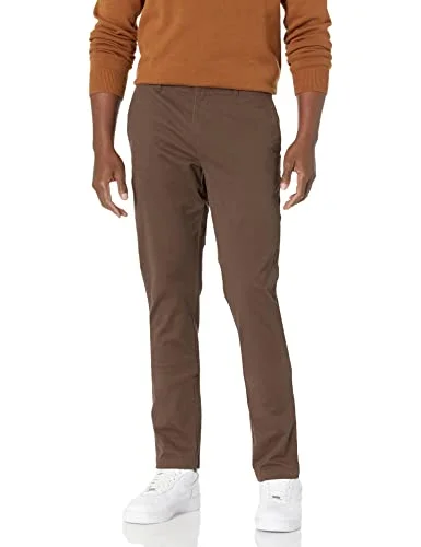 Amazon Essentials Skinny Fit Tvättade Comfort Stretch Chino byxor (tidigare Goodthreads), Brun, 33 B x 29 L 194223004089