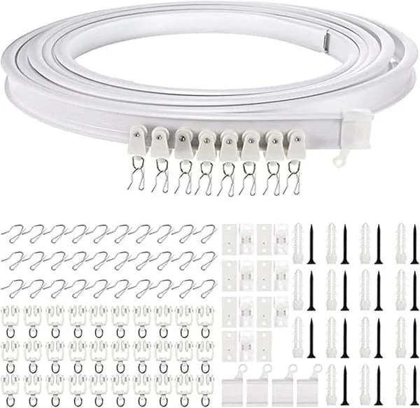 1-5 Meter Böjbar Takskena för Gardiner, Flexibel Gardinskena för Takmontering 3M OU-112500544 1-5 Meter Böjbar Takskena för Gardiner, Flexibel Gardinskena för Takmontering 3M OU-112500544