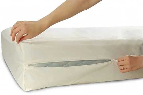 Allersoft Sänglöss, dammkvalster och allergikontroll madrasskydd av 100% bomull, 100 x 200 20 cm 643910010723