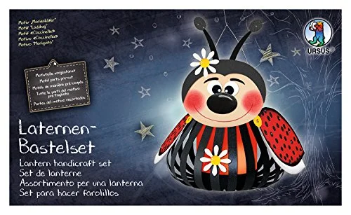 Ursus 18720006 pysselset för lyktor, nyckelpiga, set att pyssla en lykta, barn, inklusive pysselinstruktioner, perfekt nästa lyktlöpning 4008525346500