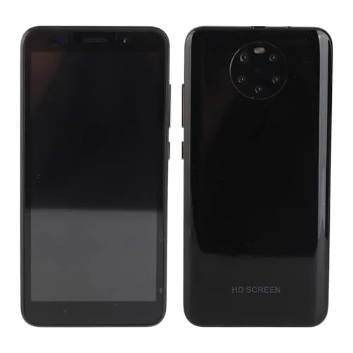 5,45 tum HD helskärmsmobil, 1 + 8 GB Dual kort Standby smarttelefon, högupplöst kamera, ansiktsigenkänning och smartphone för upplåsning av fingeravtryck.(svart) 9399454339646