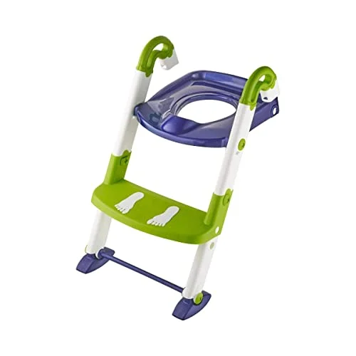 Rotho babydesign KidsKit 3 i 1 toalettstol, från 18 36 månader, 41,5 x 25 67 cm, vit/grön/blå, 600060255 7290005562792