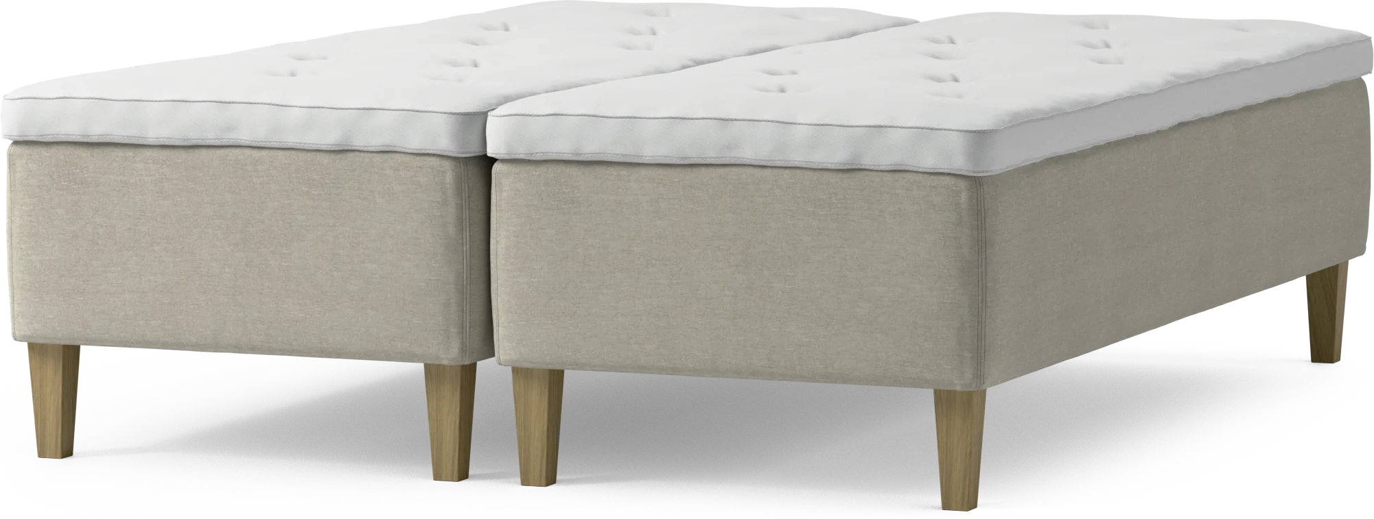Delux Dream Ramsäng, dubbelsäng med bäddmadrass och sängben X9Rrp