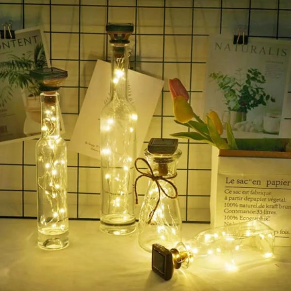1/6 Solar Wine Bottle Lights, 20 LED Lights ZS-EU-0723002074 1/6 Solar Wine Bottle Lights, 20 LED Lights ZS-EU-0723002074