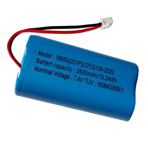 AOLIKES 7,4 V litiumjonbatteripaket 2 600 mAh, uppladdningsbart battericell med XH2.54 stiftskontakt, gör det själv batterier 18650 2S1P Li Ion batteripaket stöder 3C kontinuerlig urladdning 785340773196