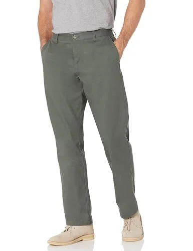 Amazon Essentials Classic Fit Wrinkle Resistant Flat Framsida Chino Pant Slip, grön (oliv), W30/L32 (tillverkarens storlek: 30W x 32L) 842354121242