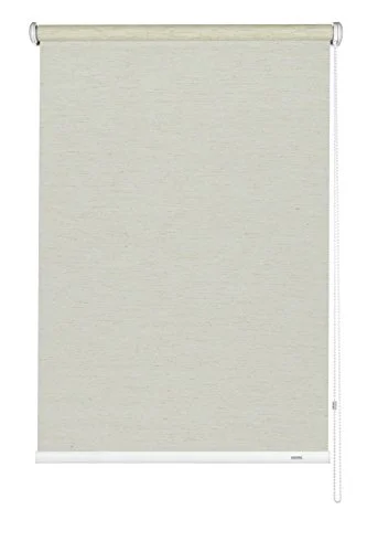 GARDINIA rullgardin med sidodrag, Tak , vägg eller nischinstallation, Ej genomskinlig men ljuset släpps in, Monteringsmaterial ingår, Färg: silvalin natur, 92 x 180 cm (BxH) 4003018715948