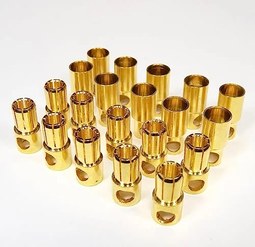 5 par (10 stycken) 6,0 mm guldkontakt kontakt hona hög ström lipo batteri ESC motorkabel RC lödning gör det själv (6,0 mm) 38407652171