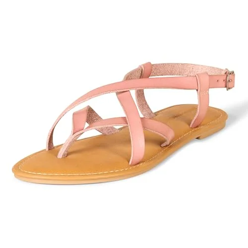 Amazon Essentials Casual Strappy Sandal, Dusty Rose, 39.5 EU Bred 196433164522