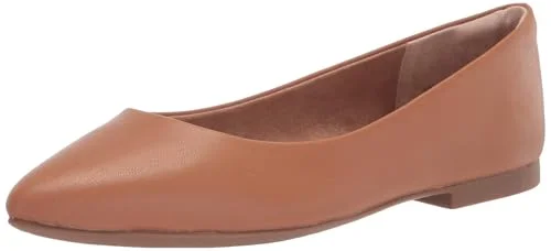 Amazon Essentials dam spetsig tå balett platt, kamel, 40 EU 840809194056