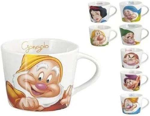 Home Disney Original keramisk kaffemugg Snövit och de 7 dvärgarna, blandade/slumpmässiga mönster, 1 st 8003512508707