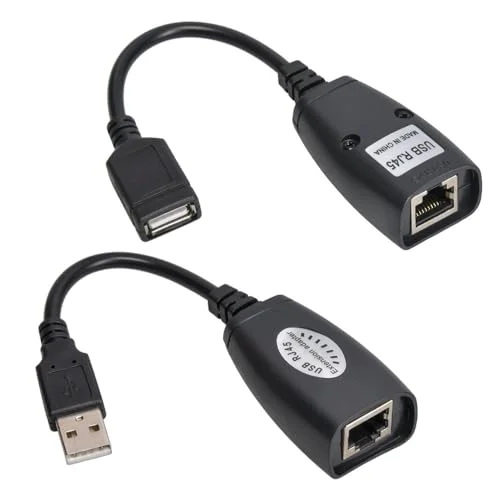 KALEA INFORMATIQUE USB hane förlängningssladd hona typ extender för att förmedla en signal med RJ45 nätverkskabel över ett avstånd på 30 m 5450534092586
