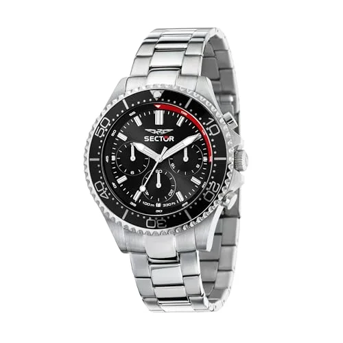 Sector No Limits Herrklocka Collection 230 begränsad upplaga, flera funktioner, kvarts R3253161044, pengar, 43mm, armband 8033288980049