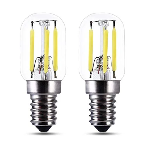 Akynite T22 E14 12 V 3 W LED varmvit 2700 K, 250 lm, ersätter 25 garagelampa, filament vintage, ej dimbar, DC 24 lju för garage trädgård, set om 2 779303570595