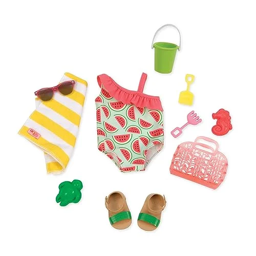 Vår generation vattenmelon baddräkt dockkläder strandtillbehör 46 cm rollspel leksak för barn från 3 år söt sommar 62243324114 Vår generation vattenmelon baddräkt dockkläder strandtillbehör 46 cm rollspel leksak för barn från 3 år söt sommar 62243324114
