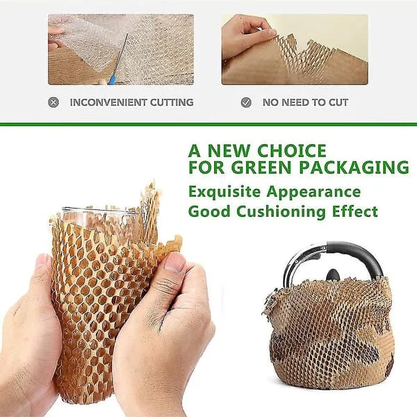 1 rulle återvunnet packpapper 12 tum x 33 fot bikakepapper för flyttförpackning omslag återvinningsbart Cu 250929xchfd582