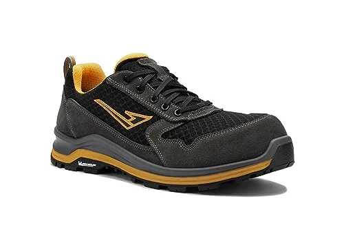 GARSPORT Kele Low 1 S1P, säkerhetssko för män, svart/orange, 39 EU, Svart Orange, 8058770074907