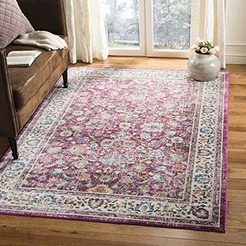Safavieh Madelyn övergångsmatta, vävd polypropylenmatta i röd/multi, 120 x 180 cm 889048525504