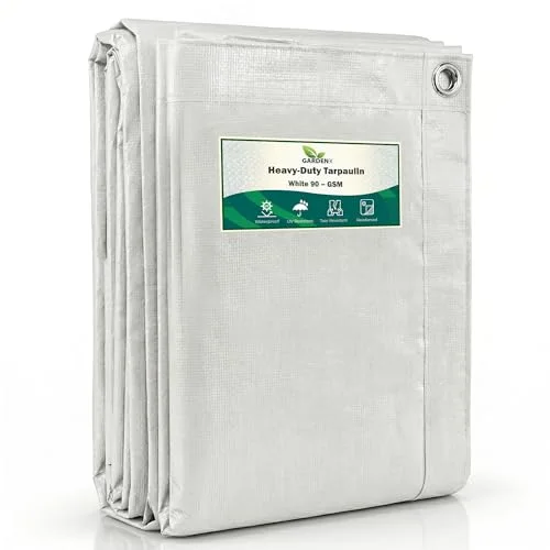 GARDENIX Universell presenning, tygpresenning, skyddspresenning, vit 90 g/m² (4 m x 5 m) 5904506201228