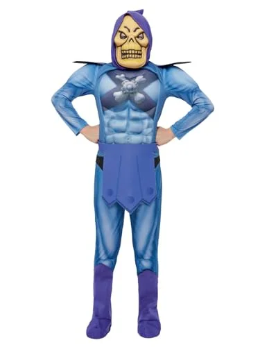 He Man Skeletordräkt med EVA bröst, jumpsuit, bälte, båtskydd och mask, (L) 5059513047663