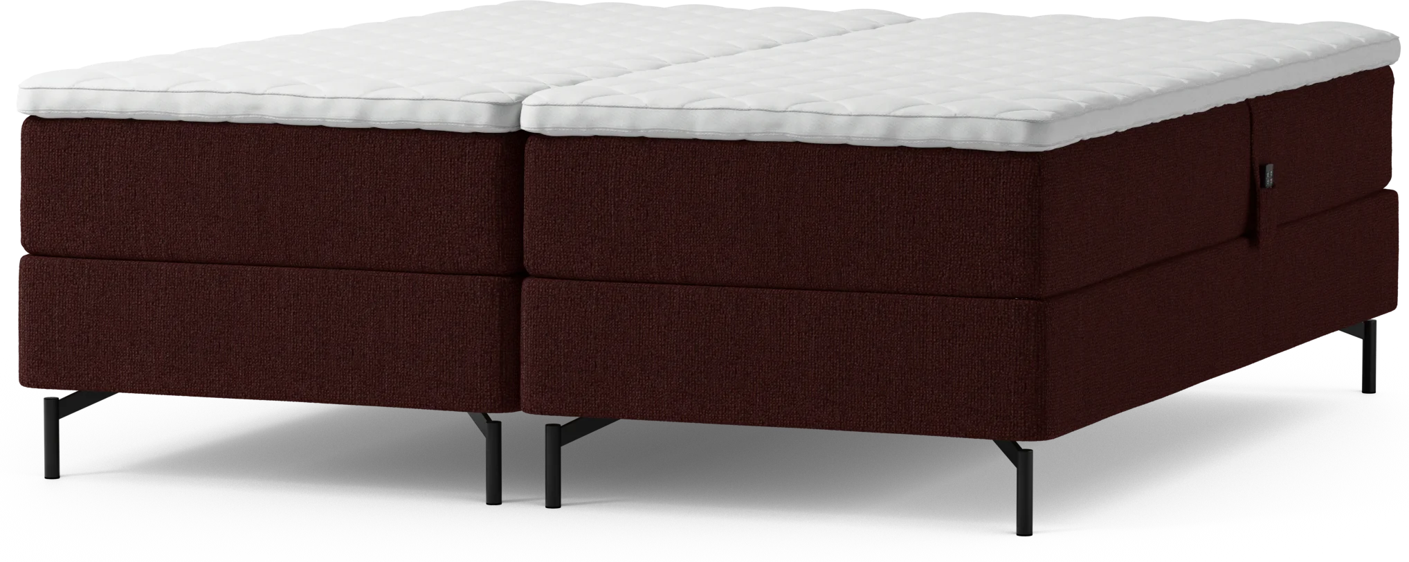 Delux Dream Ställbar säng, dubbelsäng med bäddmadrass och sängben qP71e