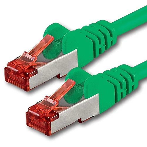 1aTTack 7932138 0,25 m CAT6 nätverkskabel CAT.6 patchkabel Ethernet kabel SFTP PIMF 1000 Mbit s 1 bit grön 4250344854180