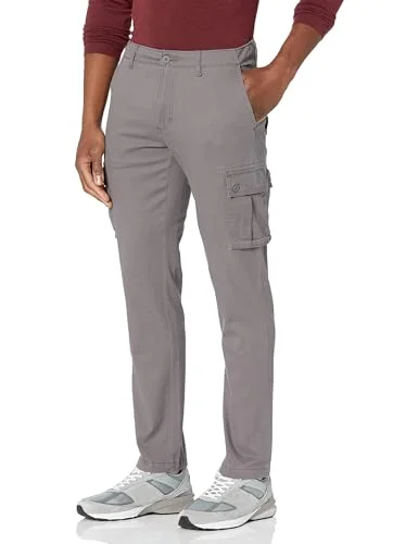 Amazon Essentials Men's Stretchiga cargobyxor med smal passform (finns i Big & Tall), Mörkgrå, 33W / 30L 191770911709