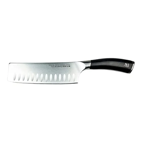 Rockingham Forge Equilibrium 6,5" Nakiri japansk kniv krom , vanadin och molybdenstål, kallhärdat, böjt POM handtag, 16,5 cm, 5019311948173