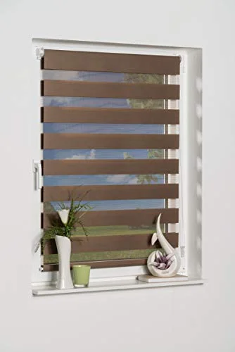 K home Klemmfix dubbel rullgardin Madrid utan borrning, mocka, 70 x 200 cm (B L) 4260130364069