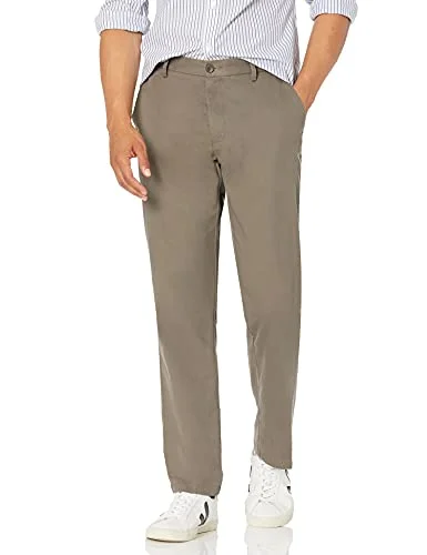 Amazon Essentials herr rak passform skrynkelfri platt framsida chinos byxa, brungrå, 33 B x 28 L 191770924501