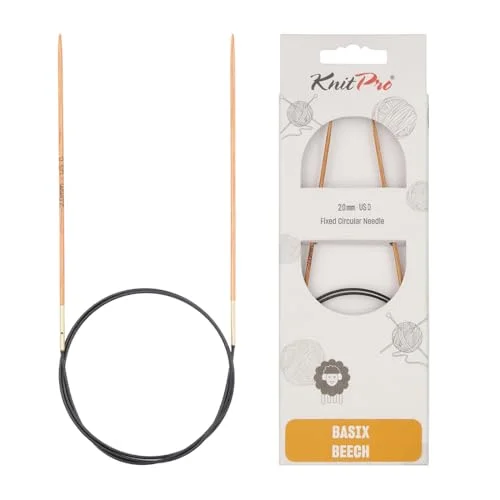 KnitPro K35376 rundsticknål, björkträ, brun, 80 cm x 2 mm 8904086286315