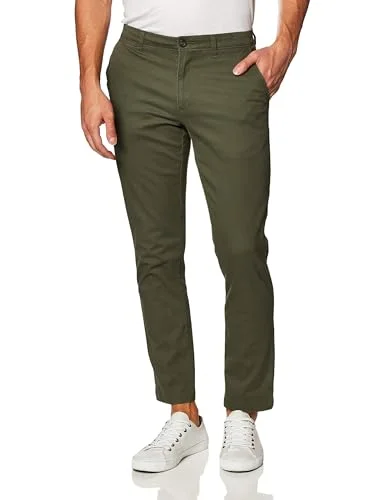 Amazon Essentials mäns slim fit casual stretch chinos byxa, oliv, 36 B x 33 L 191770606148