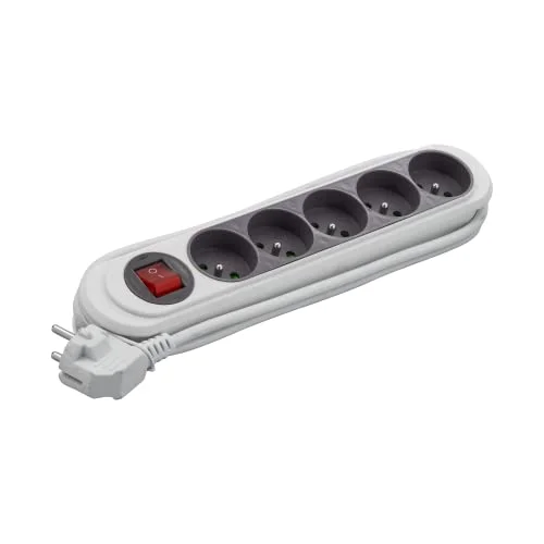 MultIEluttag MultIPlug Elektrisk förlängning Debflex 716073 MultISocket NOLA Range 5 2P+T 16A uttag med strömbrytare 1,30 m antracit 3142187160737