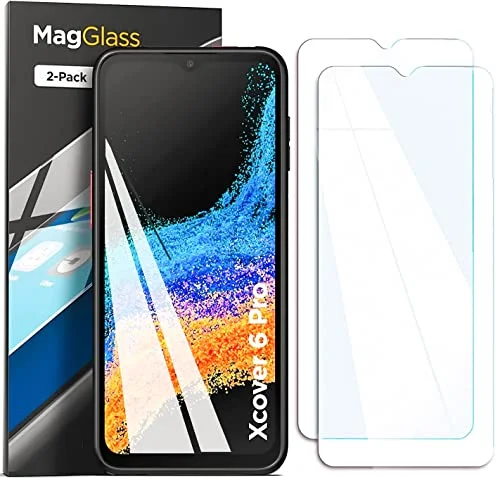 2-pack Galaxy XCover 6 Pro skärmskydd, MagGlass härdat glas heltäckande skärmskydd (för 2022 Samsung XCover6 Pro) 840075653479