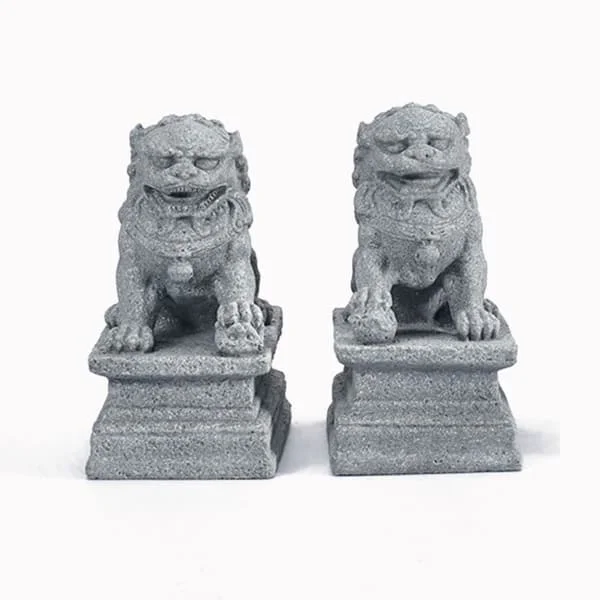 1 par miniatyrlejonfigurer Fengshui Shi Statue Mini TKDP49P22