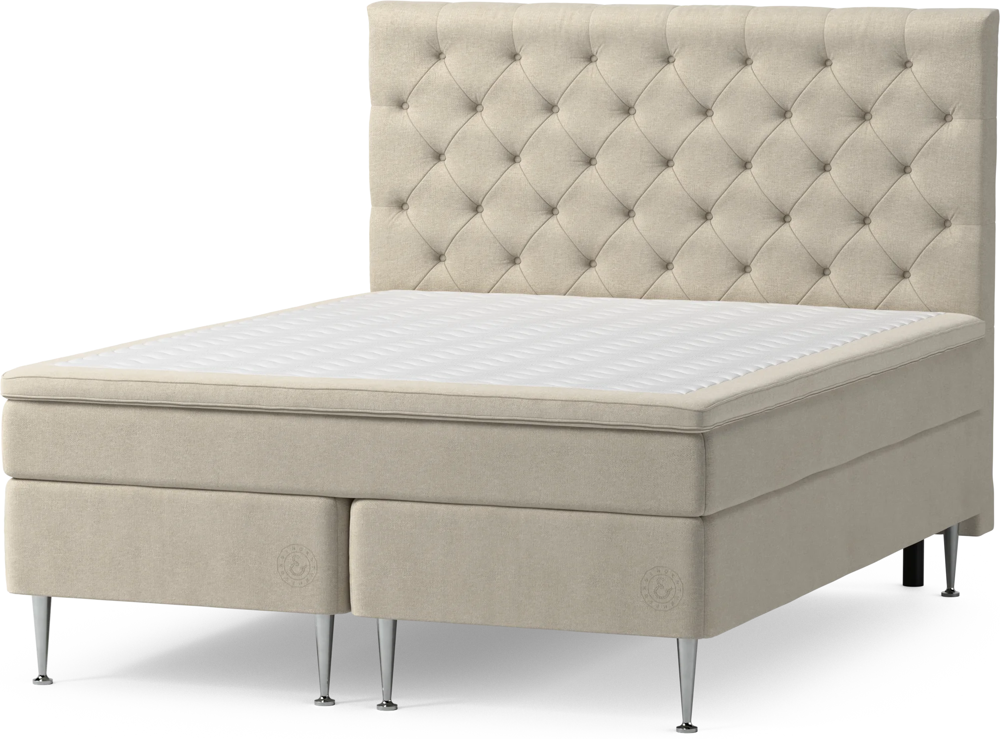 Asperö Comfort Kontinentalsäng, dubbelsäng med bäddmadrass Comfort och sängben eUO61