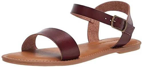 Amazon Essentials damsandal med två remmar och spänne, brun, 47 EU 840174923558