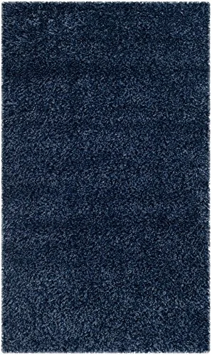 Safavieh lurvig matta för vardagsrum, matsal, sovrum Kalifornien Shag Collection, hög lugg, marinblå, 61 x 91 cm 195058932950