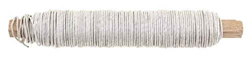 GLOREX 6 1280 220 pappersslindning lindad 0,8 mm, längd 22 m, vit, för pyssel och bindning av fästen kransar 7610877583419