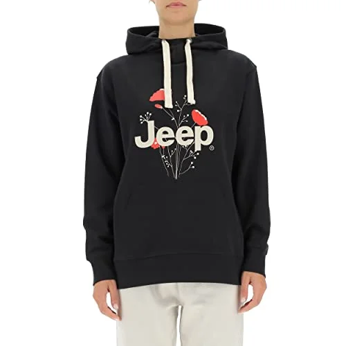 Jeep J J22w överdimensionerad tröja med huva för kvinnor botaniskt tryck 8054216684099