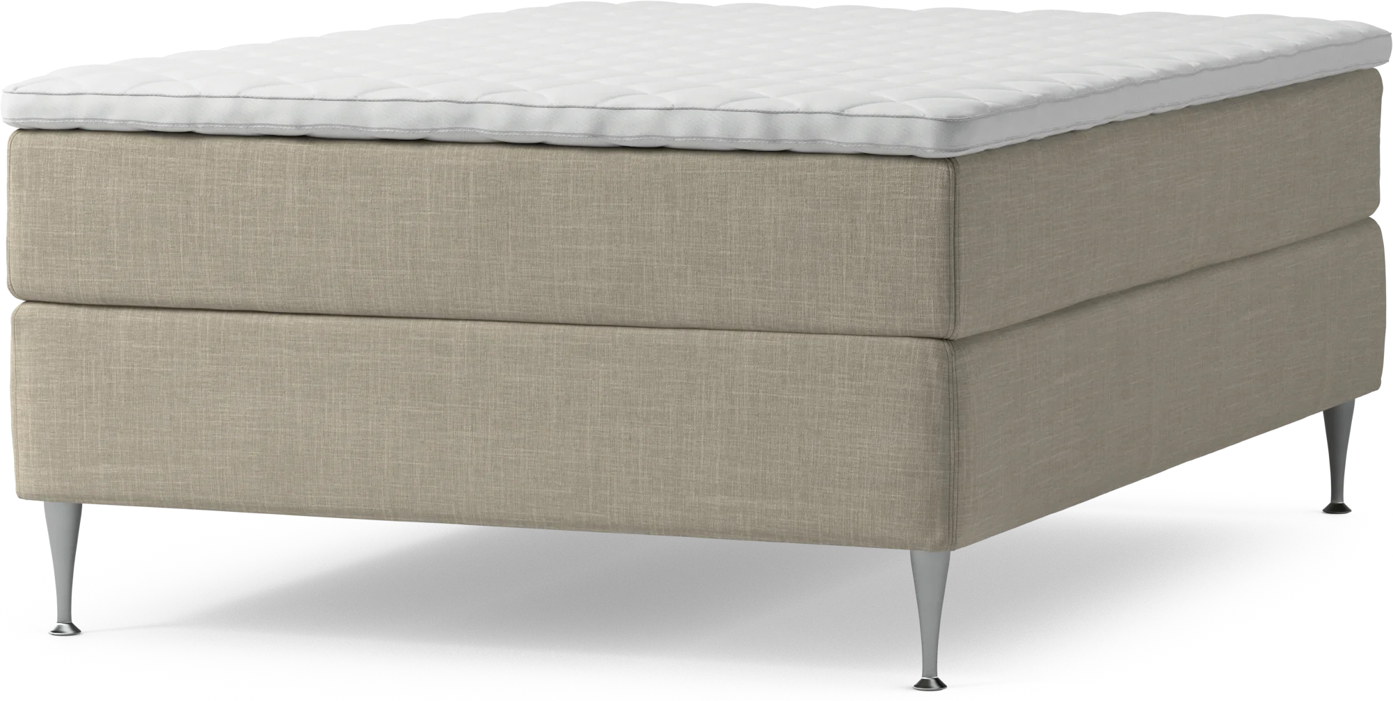 Delux Dream Kontinentalsäng, enkelsäng 140 cm med bäddmadrass och sängben aKMI9
