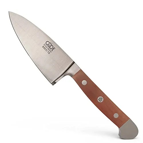 GÜDE Solingen Hård ostkniv smidd, 10 cm, päronträ, ALPHA BIRNE double bolster, Handgjord Tyskland 4006214680546