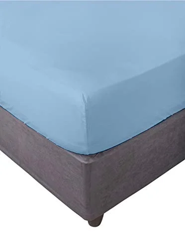 Lakan, elastisk, mjuk, bekväm, anti pilling. Bomull 50% polyester. Himmelsblå. 135 x 200 cm 9008837032028