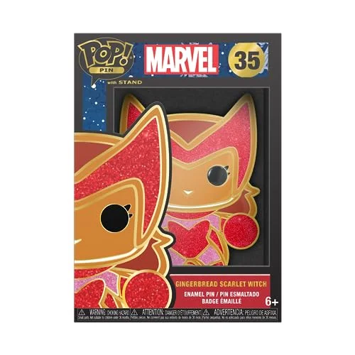 Funko POP! Stor emaljnål MARVEL: GINGERBREAD SCARLETT Marvel Comics emaljnålar Söt samlarnyhetsbrosch för ryggsäckar och väskor Presentidé Officiell merchandise 671803478336