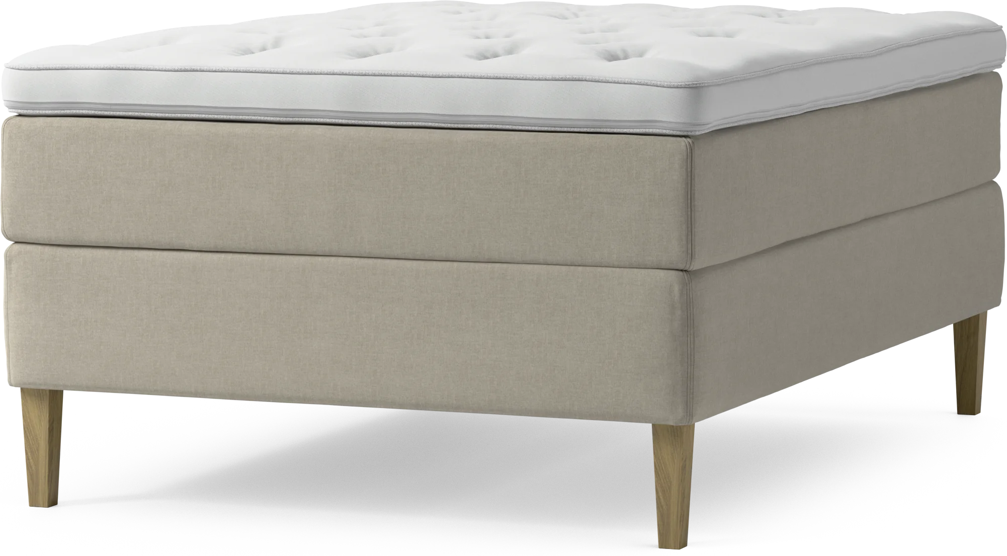 Delux Dream Kontinentalsäng, enkelsäng 140 cm med bäddmadrass och sängben wkPDG