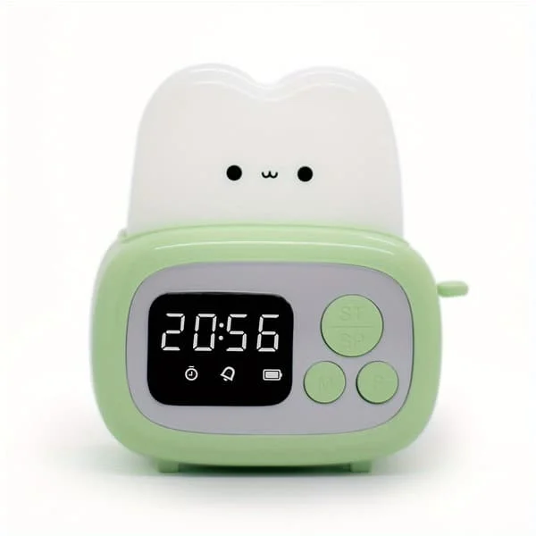 1 st brödmaskin nattlampa, mjukt ljus, söt och enkel nattlampa, liten och elegant sänglampa med timer för baby och sömn SXH-010466