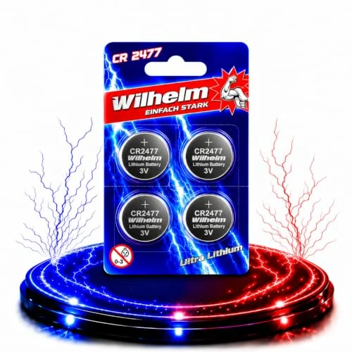 4 x CR2477 CR 2477 WILHELM litium knappcell 3 V 1 070 mAh ø 24 7,7 mm batteri DL2477 4251715218969