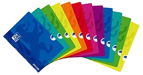 Oxford plastfodral anteckningsböcker, paket med 10, A4, 48 ark, 1 horisontell linje. 3020120087023