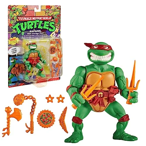 Ninja Turtles, 10 cm ledad figur, klassisk samlarfigur Raphael, leksak för barn från 4 år, T00013 8056379154006